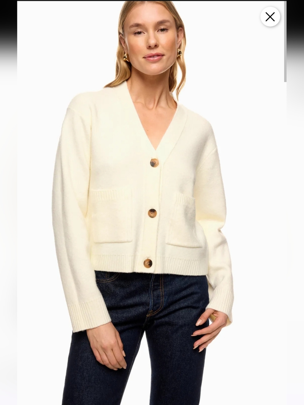 Thakoon White Flat Knit Cardigan Size S